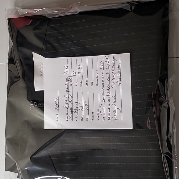 BOSS by Hugo Boss black pinstriped sz 10 lined sheath dress - Picture 12 of 12